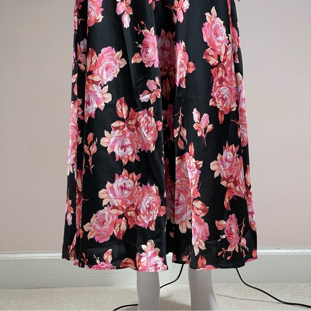 J.Crew Featherweight Satin Midi Dress in Midnight Rose - Picture 5 of 13